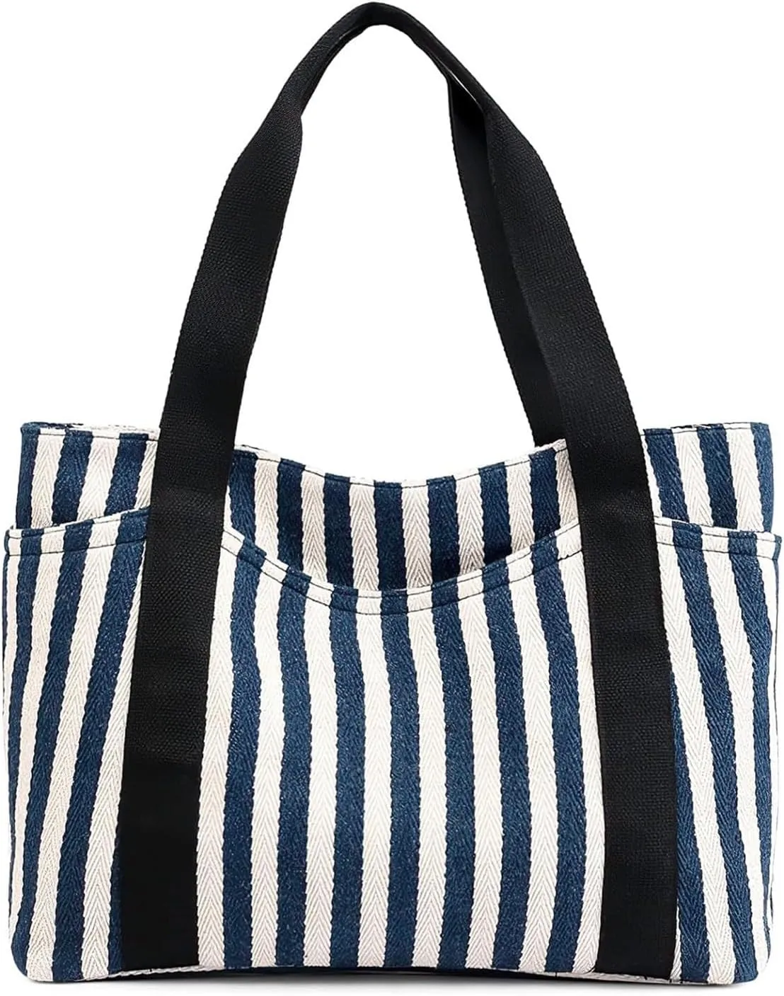 Fashion Striped Women Handbag Large Ladies Canvas Shoulder Bag