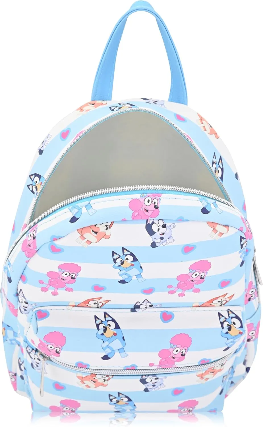 Fast Forward Bluey Backpack for Boys, Girls, Women, Men, Unisex | Cute PU Leather 10" Bluey Mini Backpack Purse Shoulder Purse | Bluey Bag and Bluey Accessories