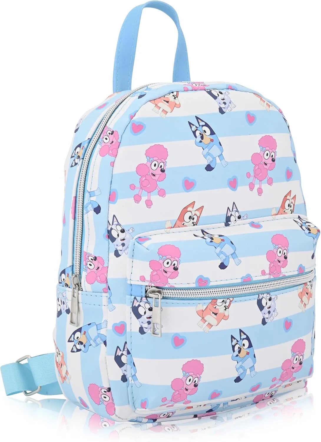 Fast Forward Bluey Backpack for Boys, Girls, Women, Men, Unisex | Cute PU Leather 10" Bluey Mini Backpack Purse Shoulder Purse | Bluey Bag and Bluey Accessories