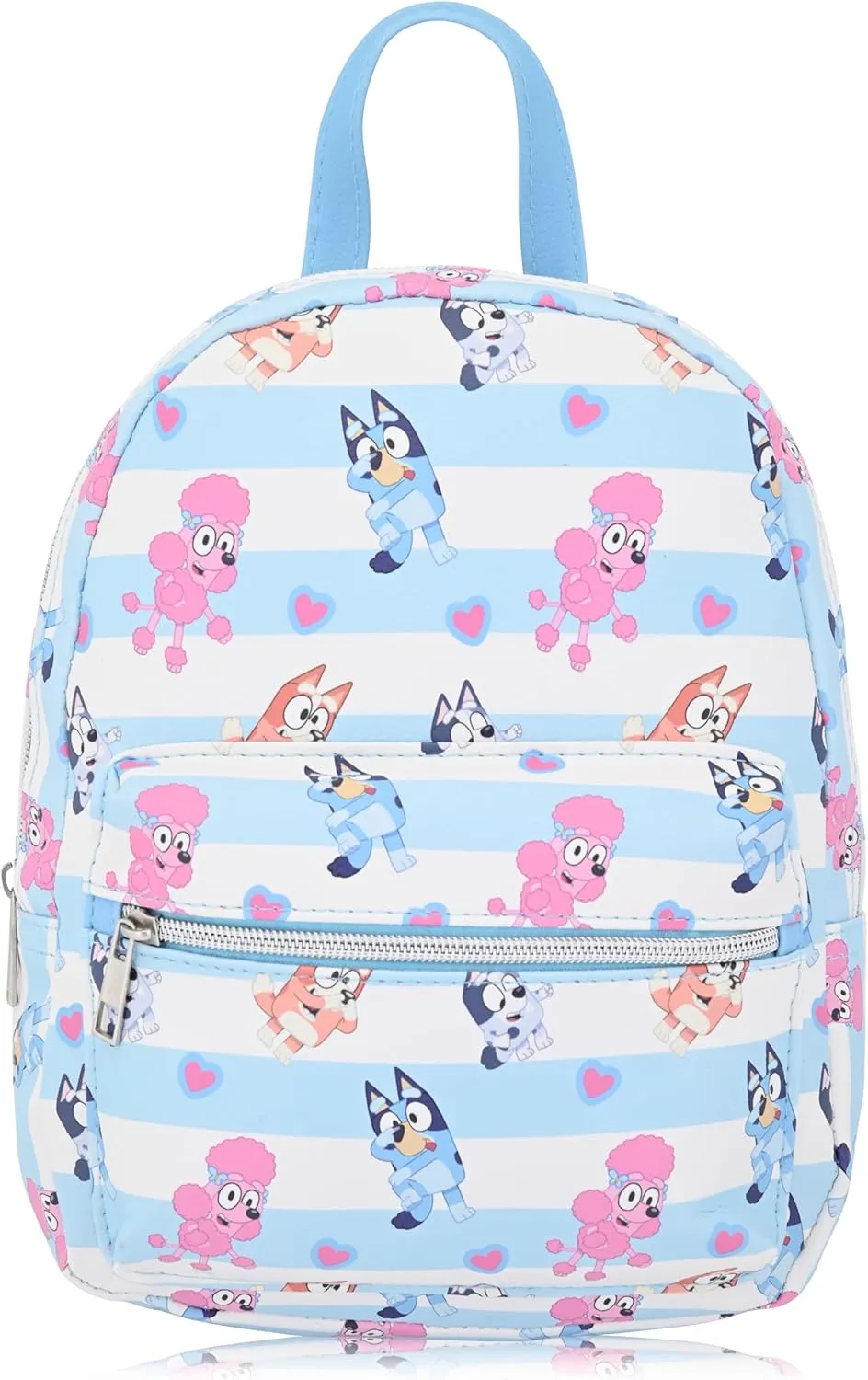 Fast Forward Bluey Backpack for Boys, Girls, Women, Men, Unisex | Cute PU Leather 10" Bluey Mini Backpack Purse Shoulder Purse | Bluey Bag and Bluey Accessories