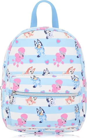 Fast Forward Bluey Backpack for Boys, Girls, Women, Men, Unisex | Cute PU Leather 10" Bluey Mini Backpack Purse Shoulder Purse | Bluey Bag and Bluey Accessories
