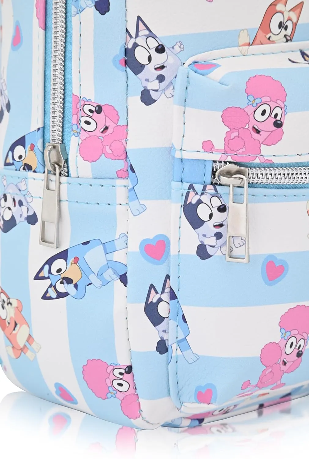 Fast Forward Bluey Backpack for Boys, Girls, Women, Men, Unisex | Cute PU Leather 10" Bluey Mini Backpack Purse Shoulder Purse | Bluey Bag and Bluey Accessories