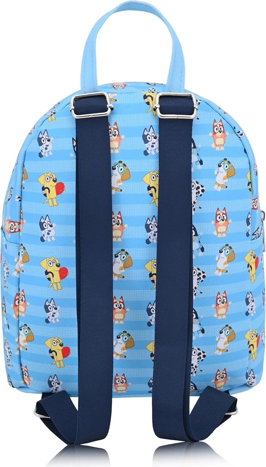 Fast Forward Bluey Backpack for Boys, Girls, Women, Men, Unisex | Cute PU Leather 10" Mini Backpack Purse Shoulder Purse | Bluey Bag and Accessories