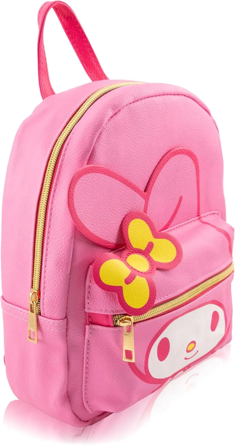 Fast Forward Sanrio My Melody Backpack for Women, Men, Unisex | Cute PU Leather 10" My Melody Mini Backpack Purse Shoulder Purse | My Melody Bag and My Melody Accessories