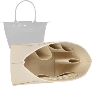 Felt Purse Organizer Insert for Longchamp Le Pliage Neo Handbags Insert Organizer 1012BEIGE-M