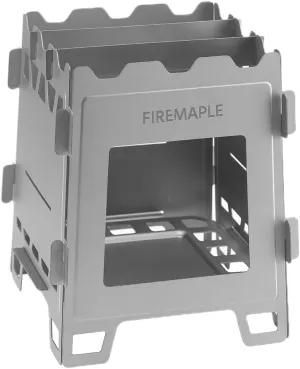 Fire-Maple Fortress Titanium Wood Stove - Ultra-Lightweight, Compact & Multi-Use Stove for Camping, Hiking & Backpacking