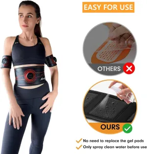 Fitness Workout Toner Abs Training Gear EMS Muscle Stimulator Massage belt for Abdominal/Waist/Arm/Leg Full Set Fit 23''-60''