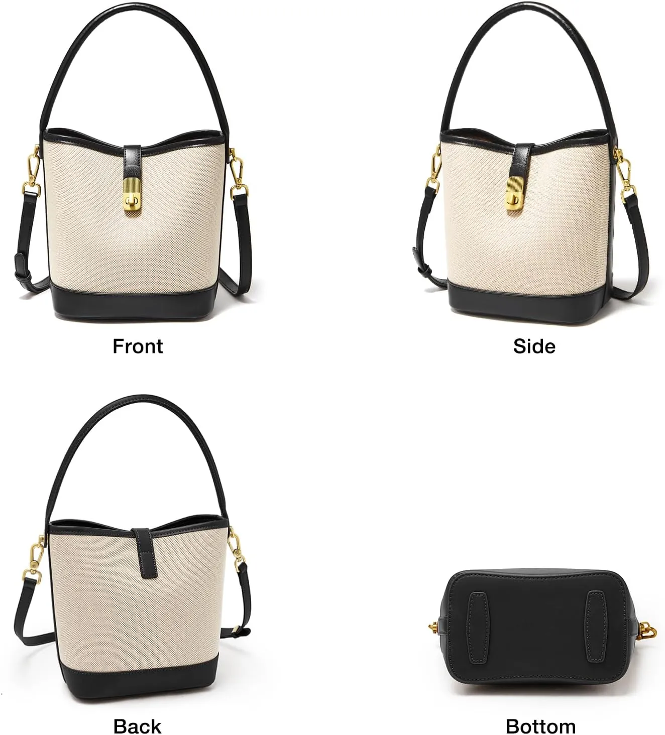 FOXLOVER Small Bucket Bag For Women Fashion Simplicity Crossbody Handbag Designer Shoulder Purse