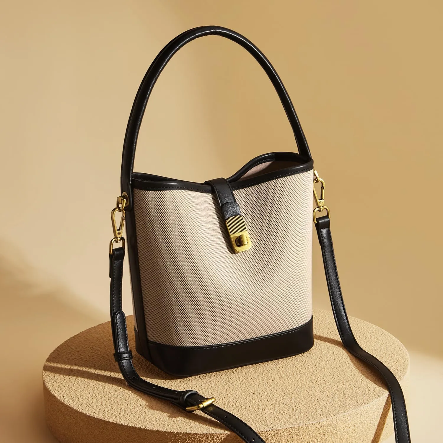 FOXLOVER Small Bucket Bag For Women Fashion Simplicity Crossbody Handbag Designer Shoulder Purse