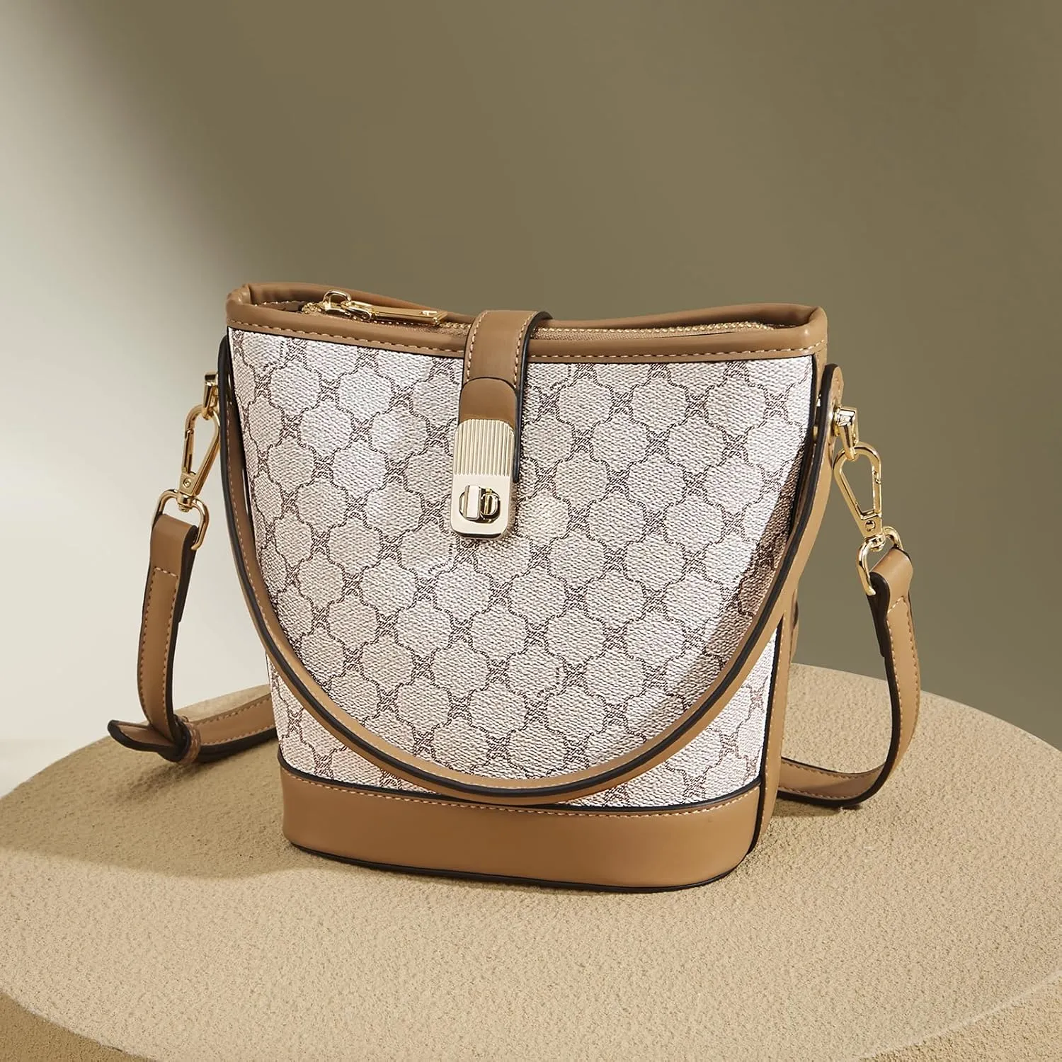 FOXLOVER Small Bucket Bag For Women Fashion Simplicity Crossbody Handbag Designer Shoulder Purse