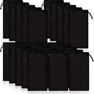 Frienda 25 Pieces Microfiber Case Pouch Bag Glasses Sunglasses Case Soft Pouch with 2 Eyeglass Cleaning Cloth