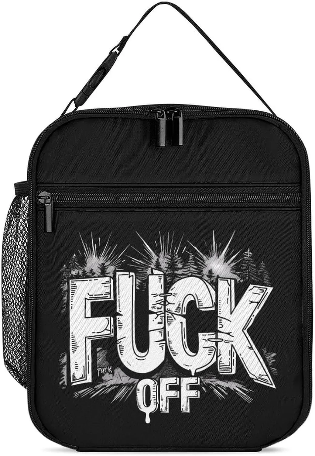 Fuck-Off Lunch Box Insulated Lunch Bag Lunch Tote Cooler Bag Handbag for Office Travel Picnic