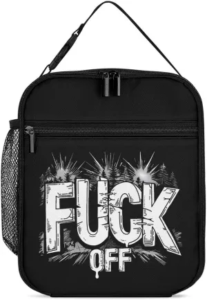 Fuck-Off Lunch Box Insulated Lunch Bag Lunch Tote Cooler Bag Handbag for Office Travel Picnic
