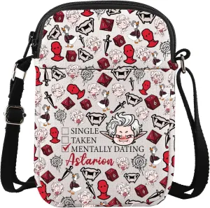 G2TUP BG3 Astarion Crossbody Bag BG3 Astarion Fans Gift Mentally Dating Astarion Shoulder Bag Astarion Messenger Bag