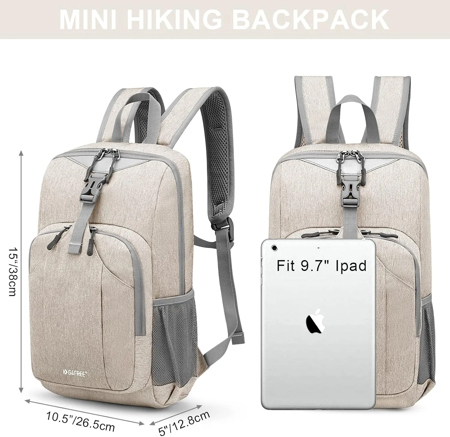G4Free Mini 10L Hiking Daypack Small Hiking Backpack Cycling Compact Shoulder Backpack Outdoor for Men Women