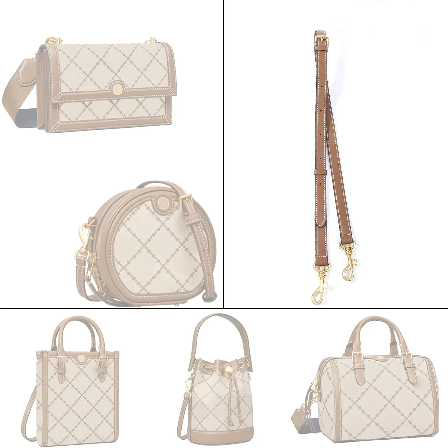Genuine Leather Crossbody Replacement Adjustable Shoulder Straps for Boston,Bucket,Mini tote,purses,handbags