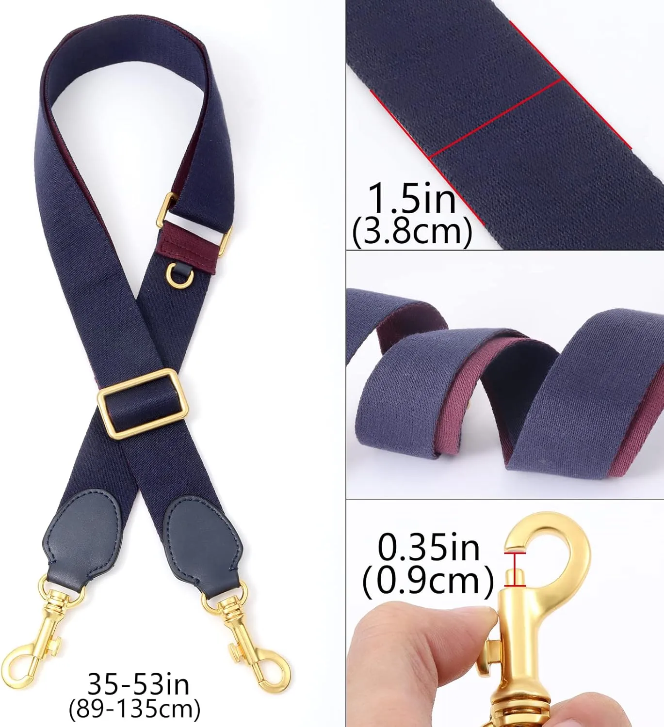 Genuine Leather Crossbody Replacement Adjustable Shoulder Straps for Boston,Bucket,Mini tote,purses,handbags