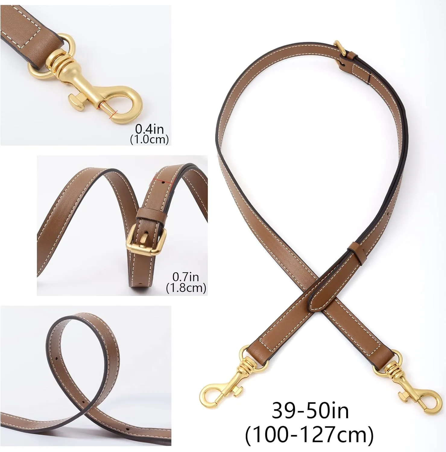 Genuine Leather Crossbody Replacement Adjustable Shoulder Straps for Boston,Bucket,Mini tote,purses,handbags
