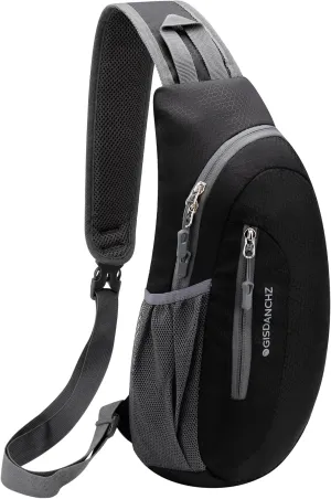 Gisdanchz Unisex Honeycomb Jacquard Small Sling Bag Slim Sling Backpack Crossbody Chest Bag for Hiking Travel