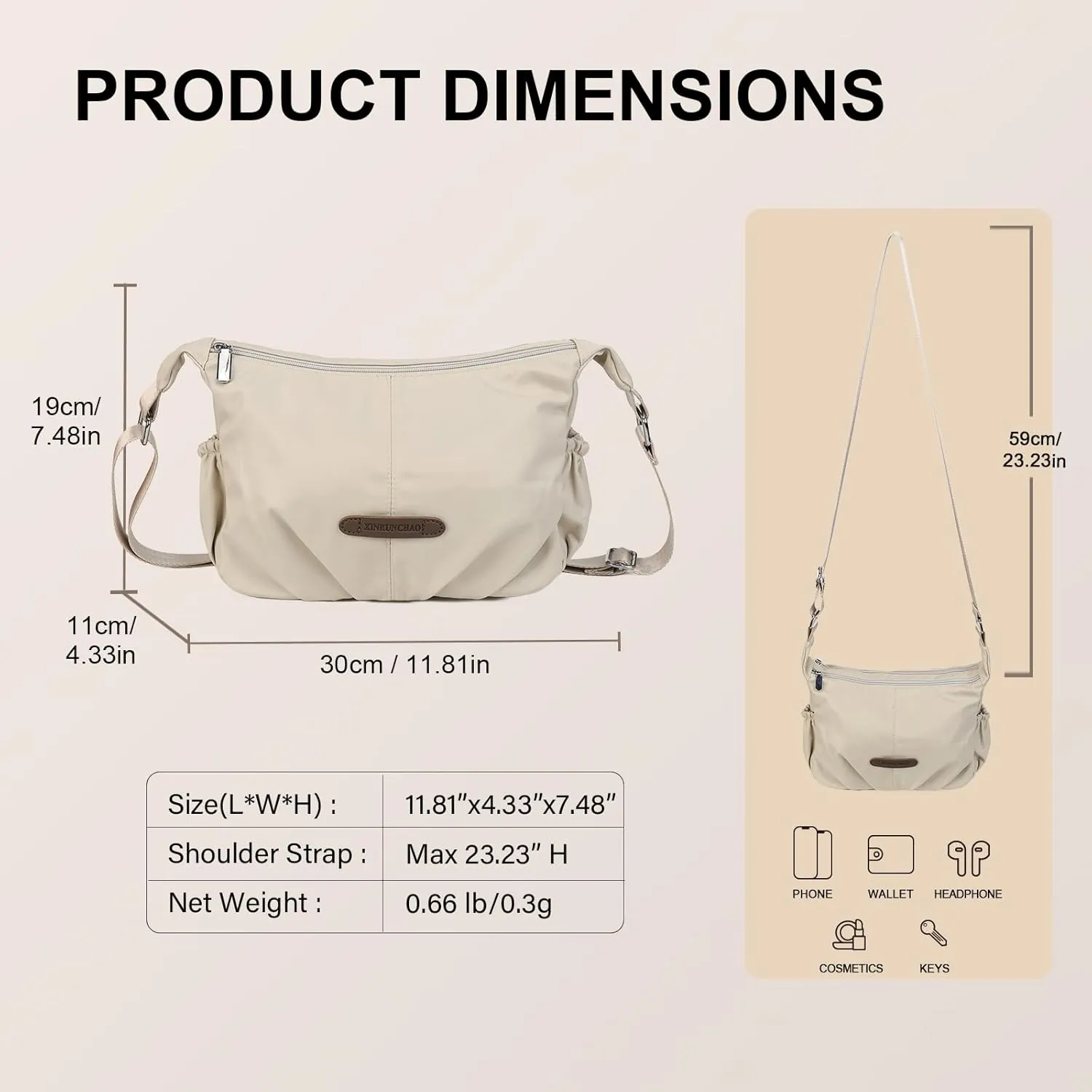 Gladdon Crossbody Bag for Women Fashion Nylon Shoulder Purses Designer Handbags with Adjustable Strap