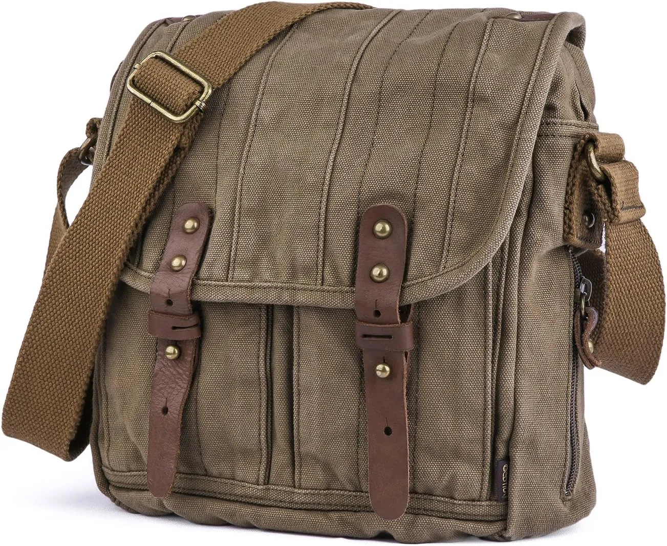 GOOTIUM Canvas Crossbody Bag - Small Messenger Bag | Vintage Shoulder Purse