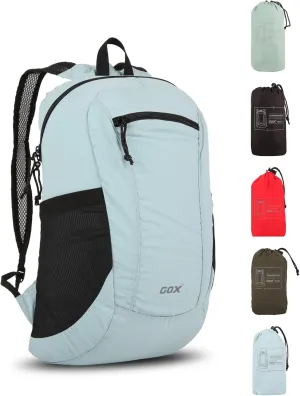 GOX Foldable 20l Backpack For Travel Lightweight Hiking Packable Daypack for Men Travel Camping Outdoor Bag Women (Sky Blue)