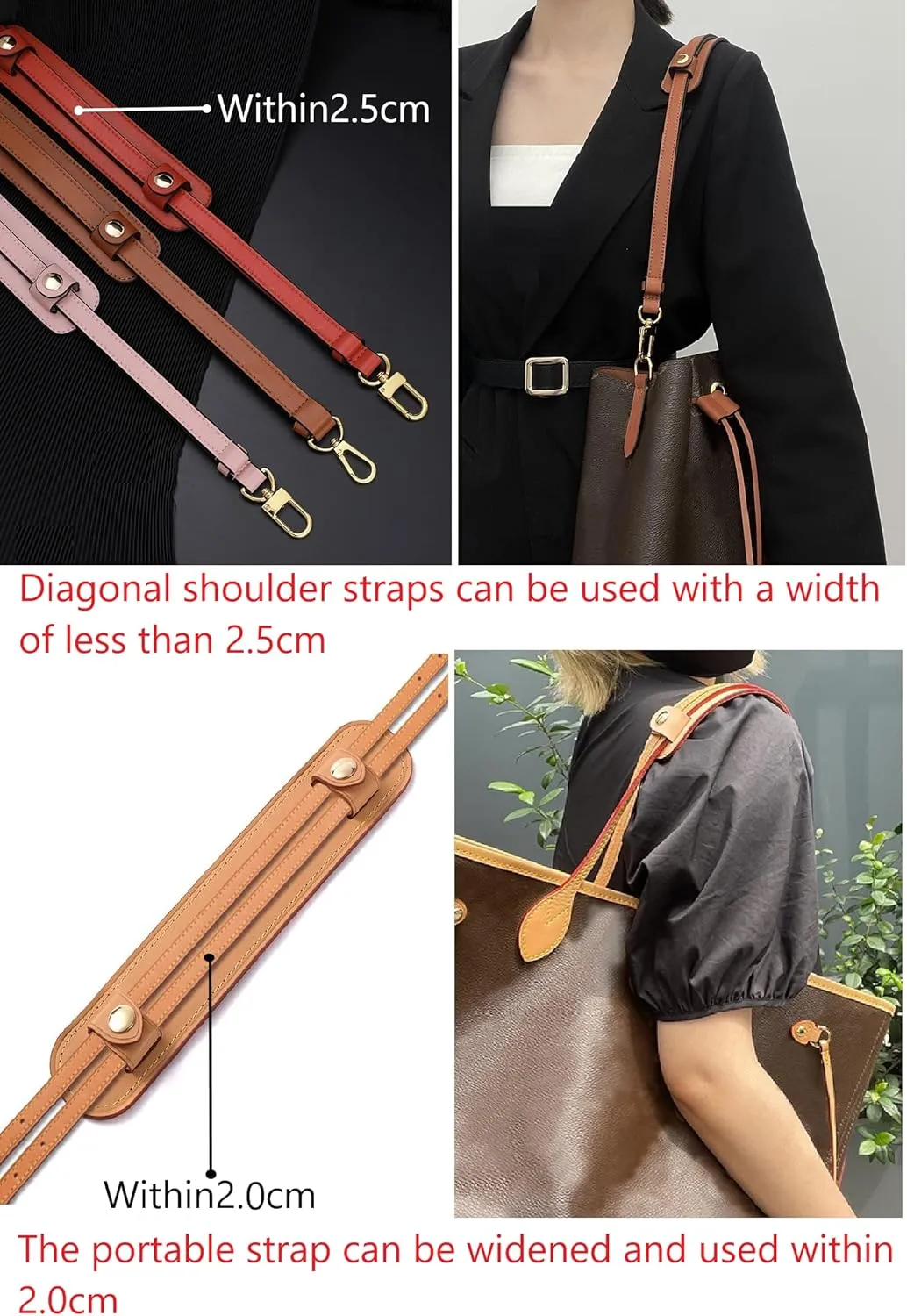GOXTECH Leather Shoulder Strap Pad for Designer Trendy Bags