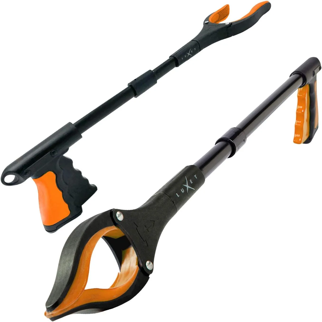 Grabber Reacher Tool 19 Inch Long, Foldable Pick Up Stick - Strong Grip Magnetic Tip - Heavy Duty Trash Picker Claw Reacher Grabber Tool Elderly Wheelchair Mobility Aid (Orange)