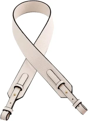 Grain Leather Purse Strap Adjustable Crossbody Replacement Straps for Handbags Monk Head Screws Detachable Gold Clasps Short Beige