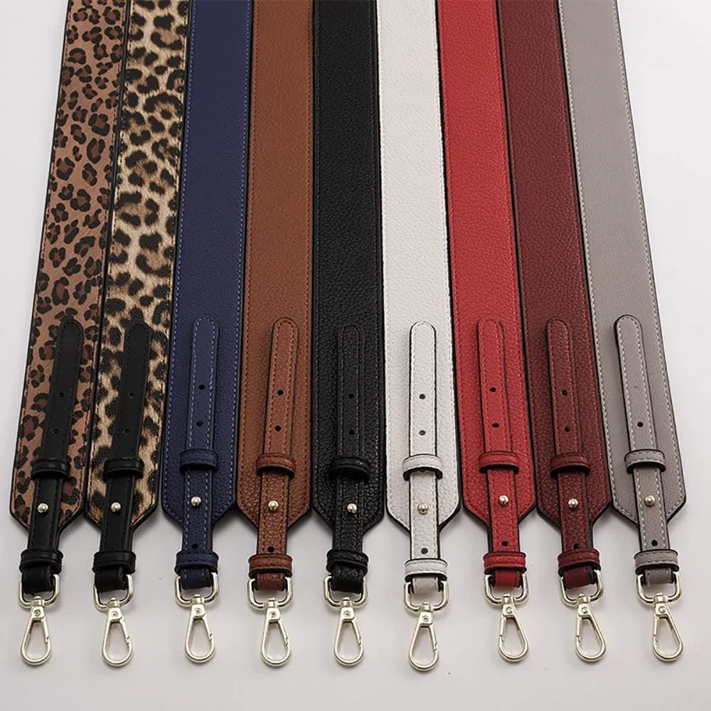 Grain Leather Purse Strap Adjustable Crossbody Replacement Straps for Handbags Monk Head Screws Detachable Gold Clasps Short Beige