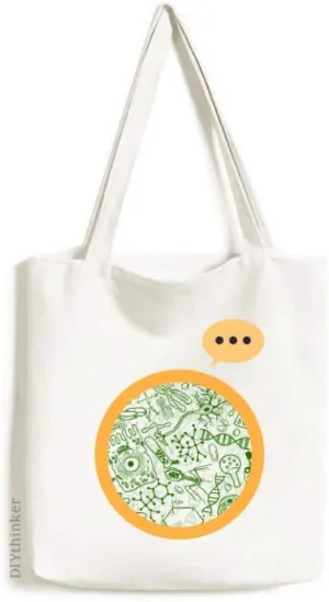 Green Microscope Cells Structure Biological Expression Gift Sack Canvas Tote Shoulder Bag