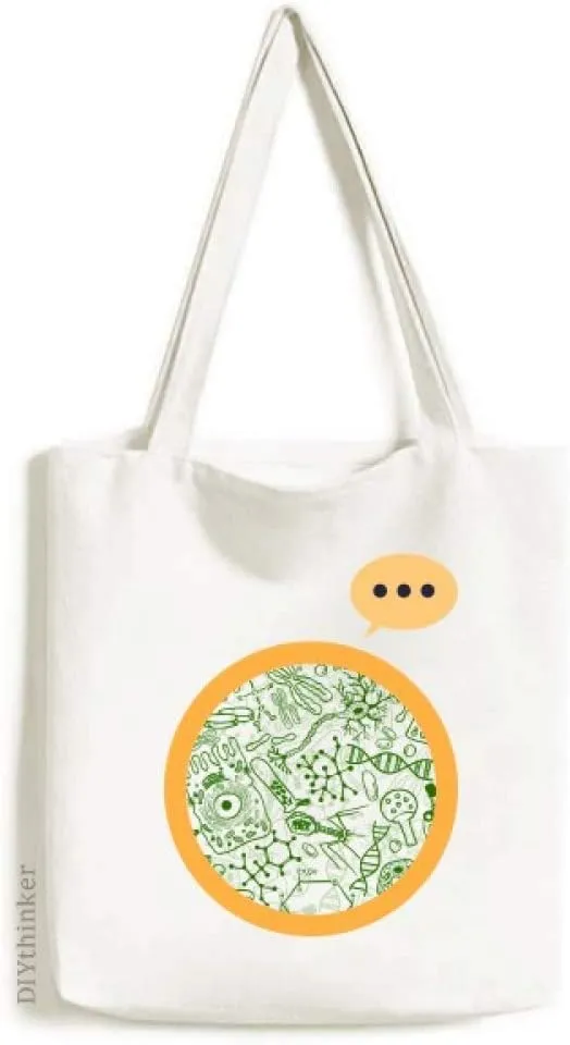 Green Microscope Cells Structure Biological Expression Gift Sack Canvas Tote Shoulder Bag