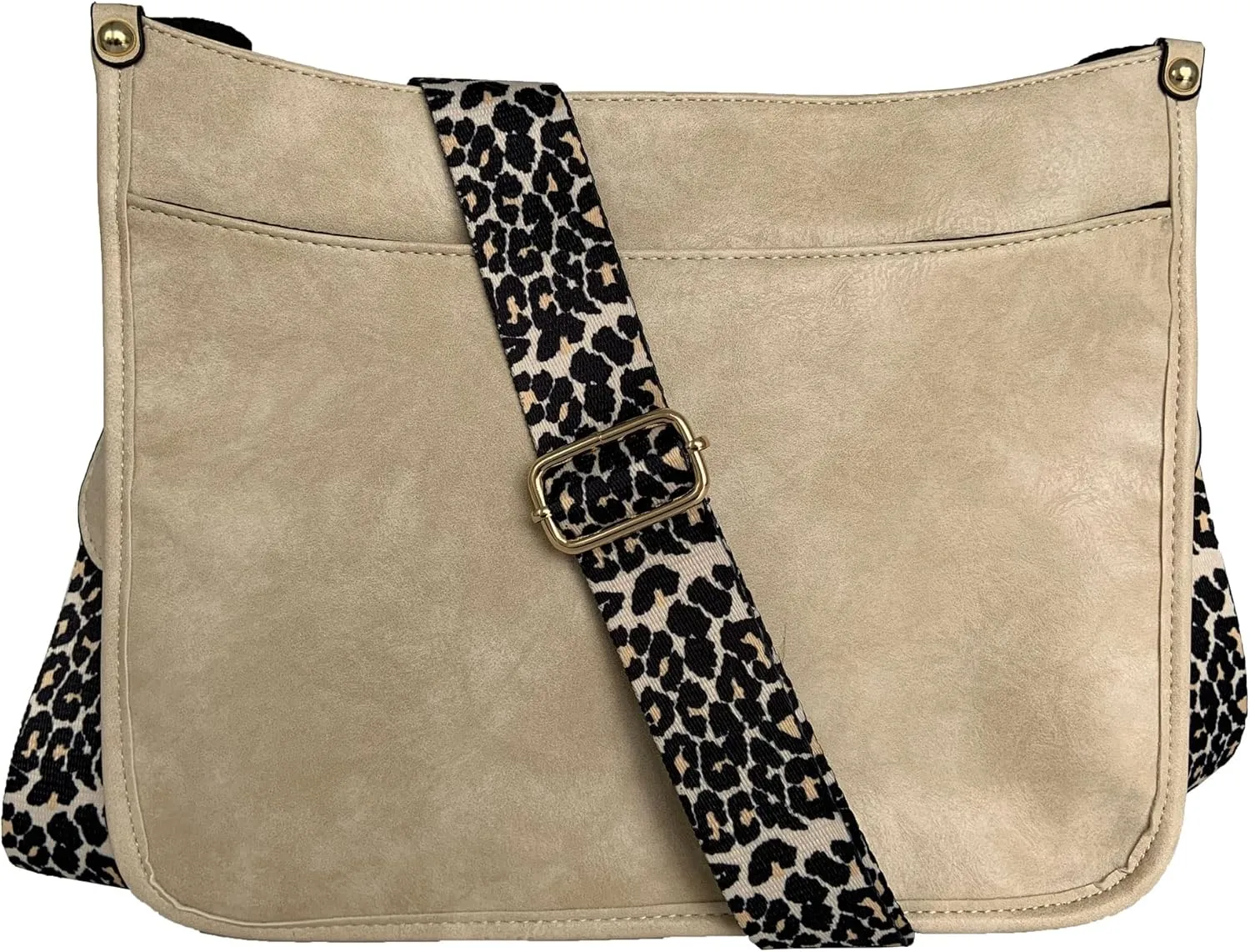 HAIBOLAN Women's Leopard Guitar Strap Crossbody Purse Shoulder Bucket Cross-body Purse