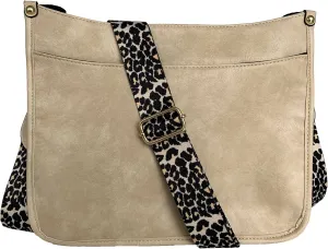 HAIBOLAN Women's Leopard Guitar Strap Crossbody Purse Shoulder Bucket Cross-body Purse