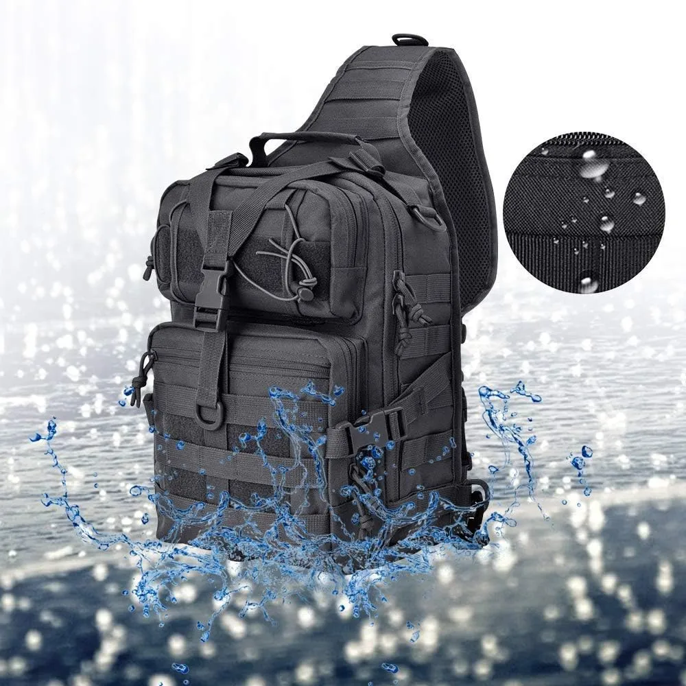 HAOMUK Tactical Sling Bag Pack Military Rover Shoulder Sling Backpack EDC Molle Assault Range Bag