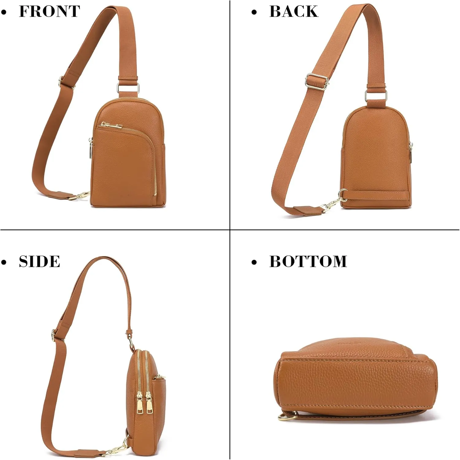 Haytijoe RFID Blocking Crossbody Bags for Women Travel Small Sling Bag Leather Cross Body Bag for Woman Fanny Packs Chest Bag