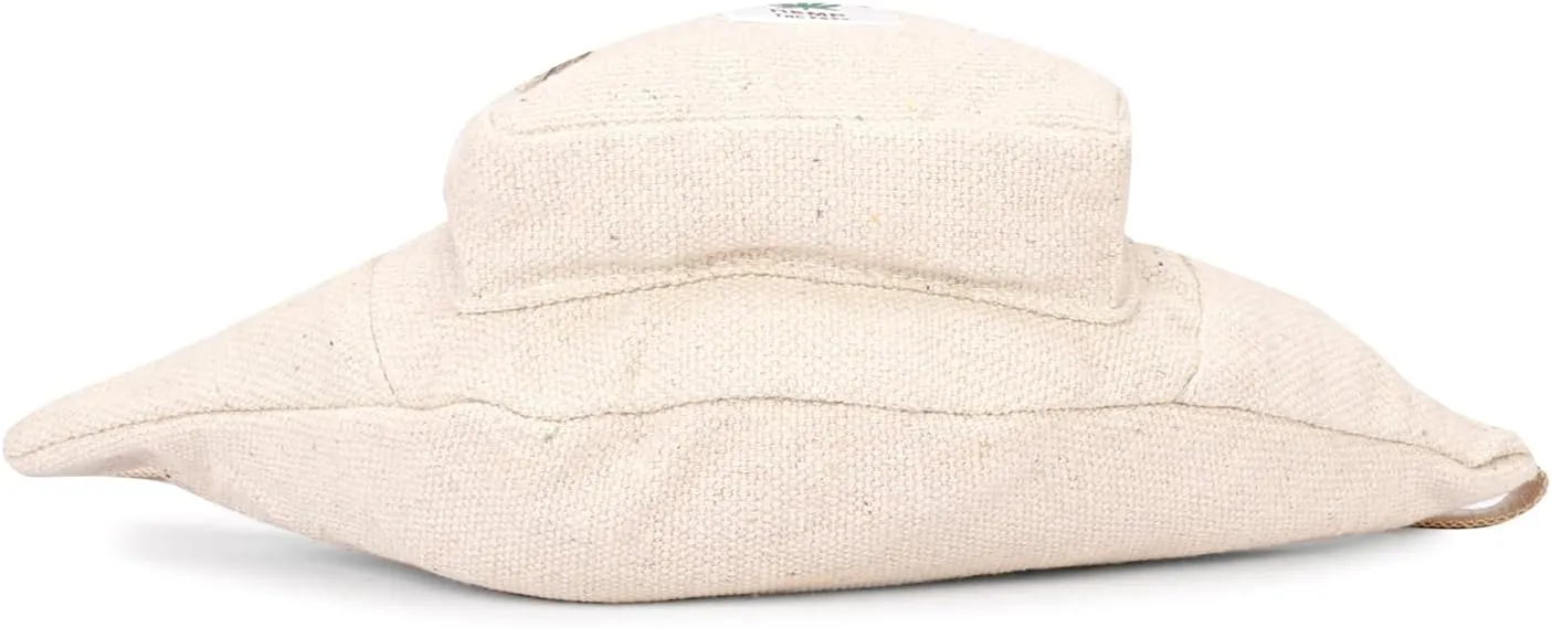 Hemp Fanny Pack For Men & Women,Adjustable Waist and Multiple Pockets,Waist Bag & for all purpose (Off White)