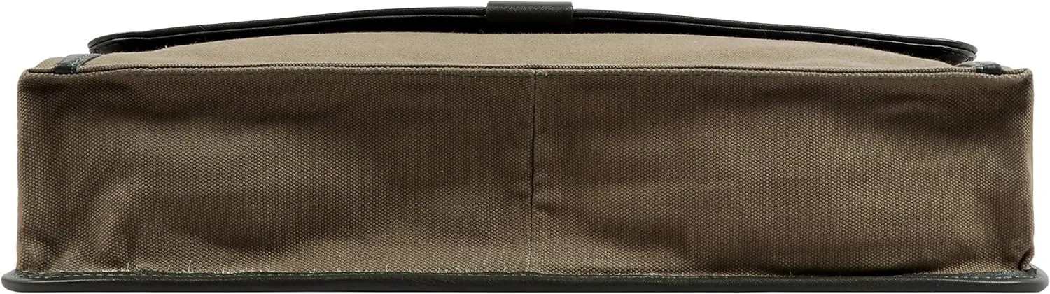Hidesign Aiden Genuine Leather 15 Inch Laptop Shoulder Messenger Business Bag for Men & Women (Olive Green)