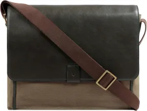 Hidesign Aiden Genuine Leather 15 Inch Laptop Shoulder Messenger Business Bag for Men & Women (Olive Green)