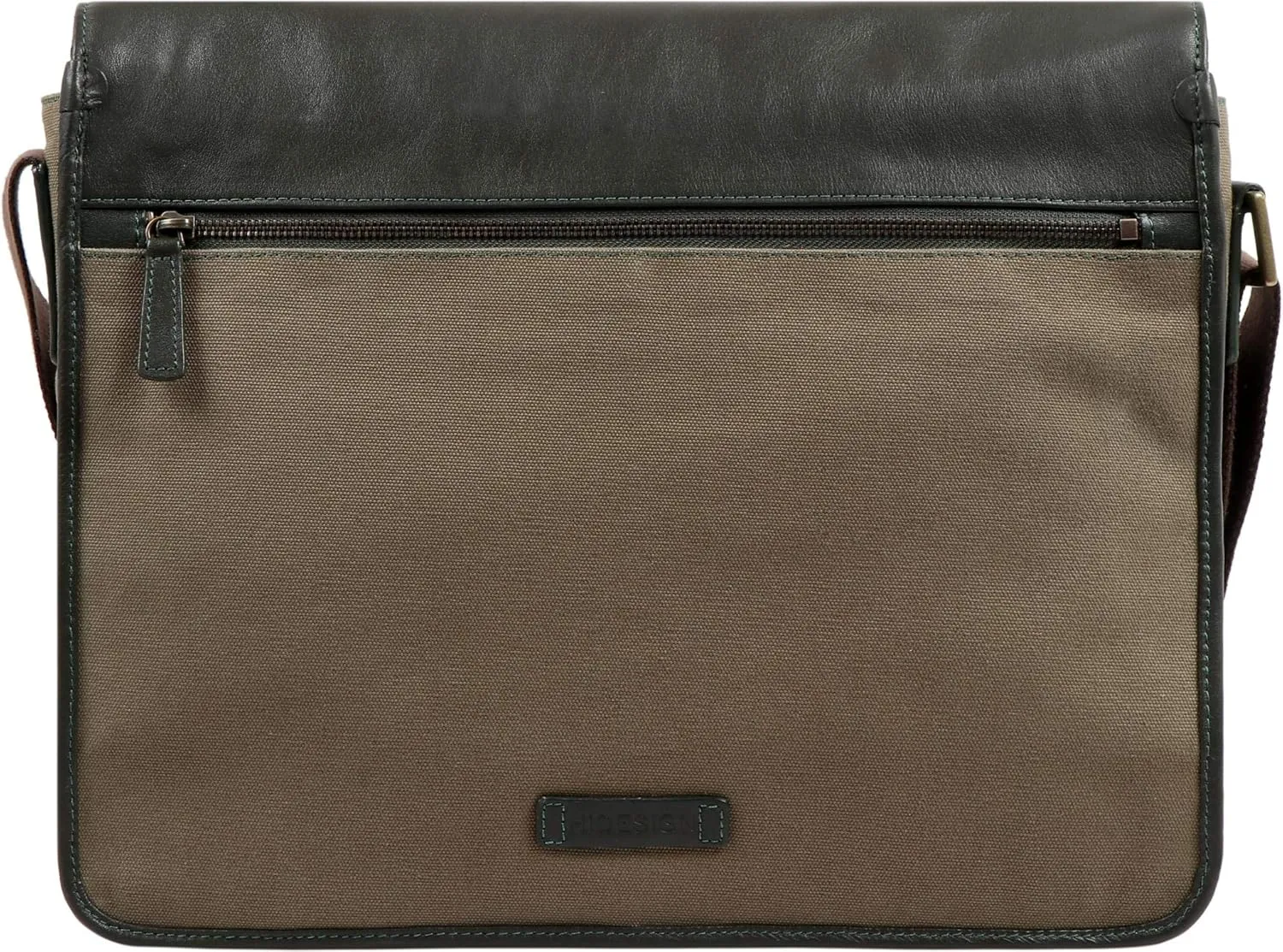 Hidesign Aiden Genuine Leather 15 Inch Laptop Shoulder Messenger Business Bag for Men & Women (Olive Green)