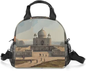 Historical Site Painting Lunch Bag Insulated Lunch Box for Women Reusable Lunch Tote Bag Leakproof Cooler Tote Bag Large Capacity Lunch Container for Work Office Picnic Travel