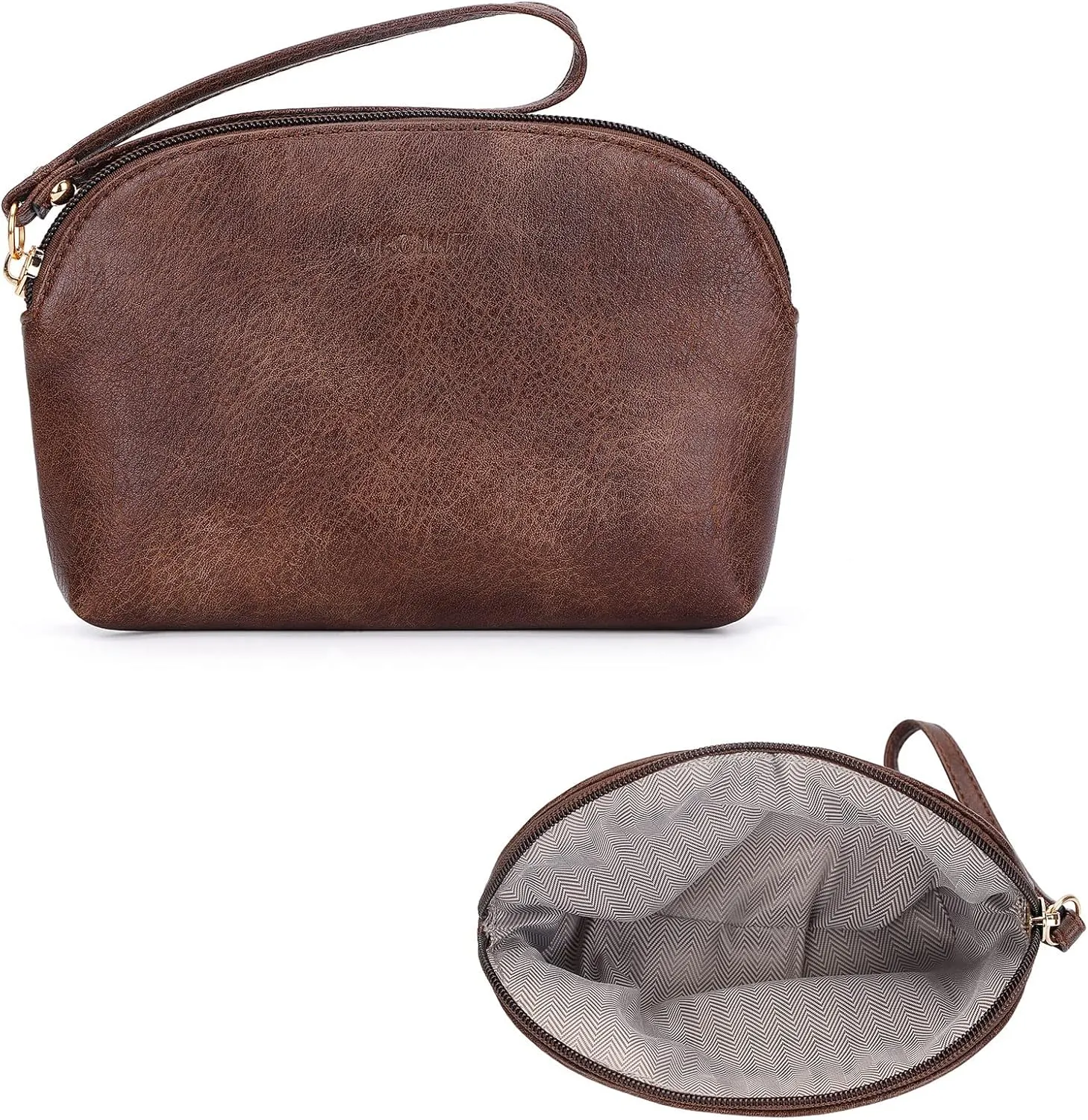 HKCLUF Crossbody Bag Purse for Women 2PCS/Set Leather Hobo Handbag Wallet Set With 2Adjustable Guitar Strap Shoulder Bag