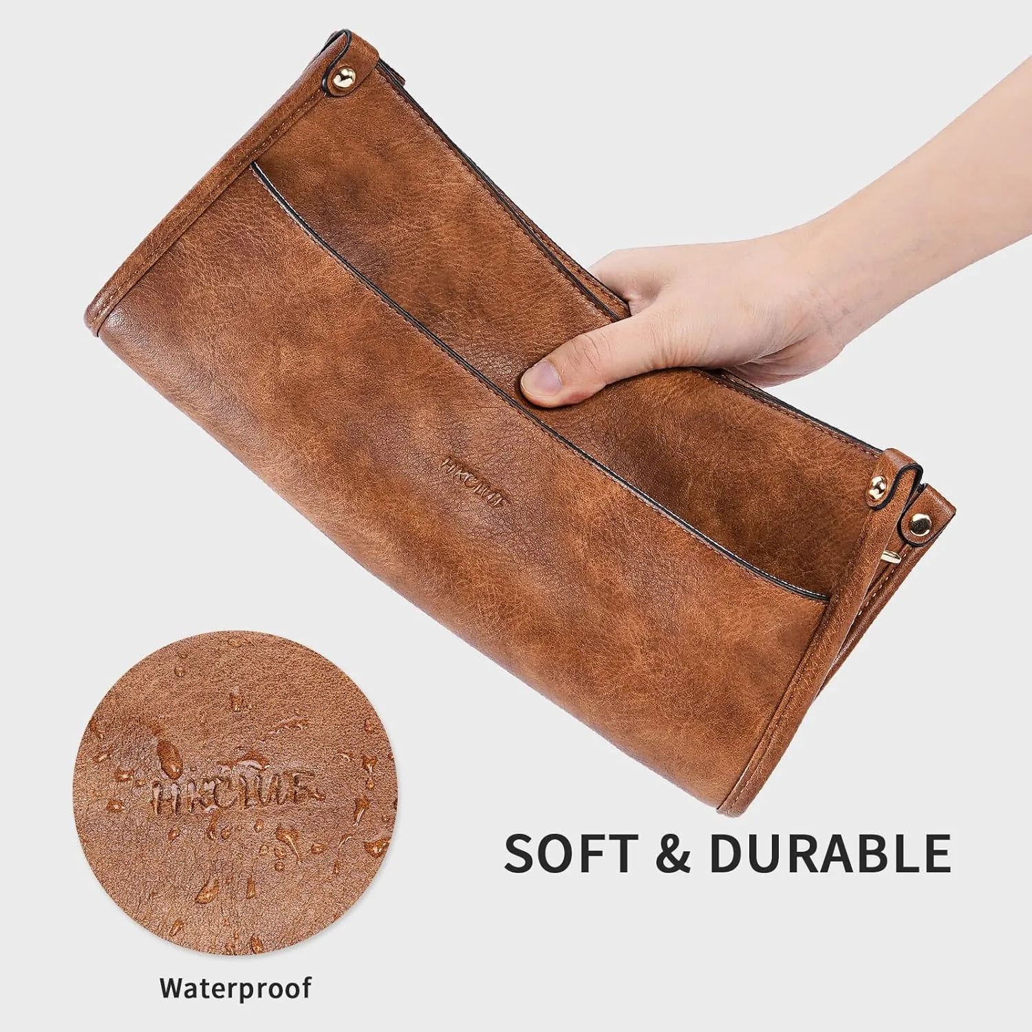 HKCLUF Crossbody Bags for Women Trendy Vegan Leather Hobo Handbags With 2PCS Adjustable Guitar Strap Shoulder Bucket Bags