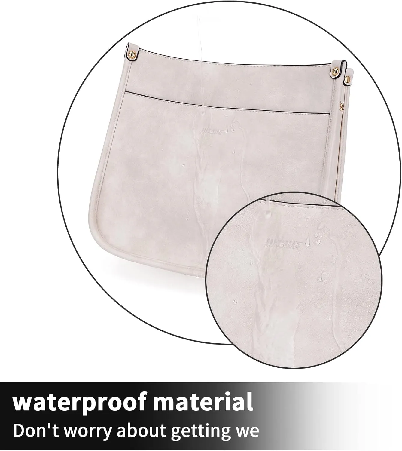 HKCLUF Crossbody Bags for Women Trendy Vegan Leather Hobo Handbags With 2PCS Adjustable Guitar Strap Shoulder Bucket Bags
