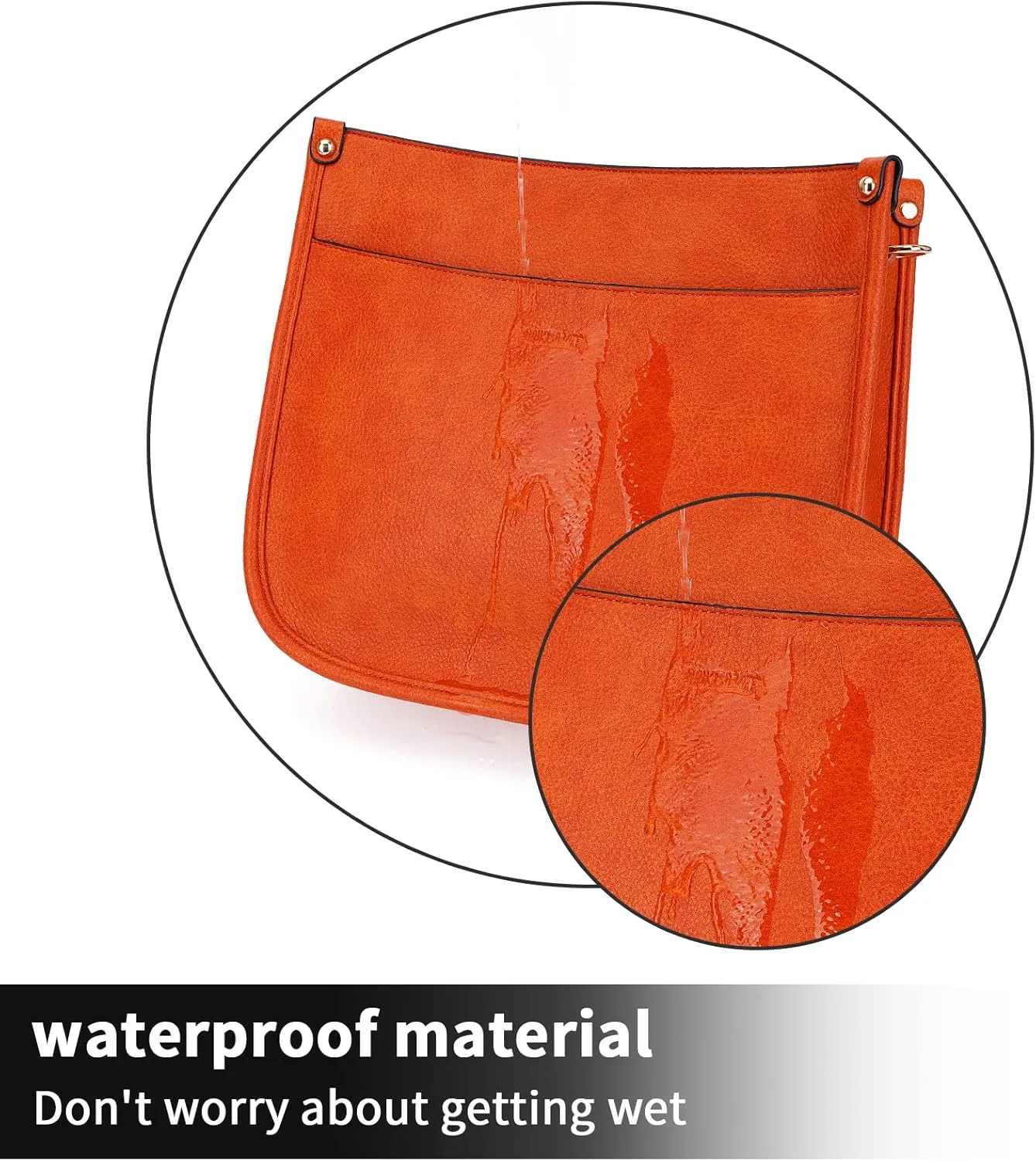 HKCLUF Crossbody Bags for Women Trendy Vegan Leather Hobo Handbags With 2PCS Adjustable Guitar Strap Shoulder Bucket Bags