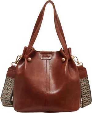 Hobo Bags for Women Crossbody Purses and Handbags Bucket Purse Faux Leather with Detachable Long Strap