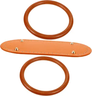 Homoyoyo 1Set Crochet Practical Handbag Handle Bottom Artificial Leather for Knitting Base Board for Crafting Handbags