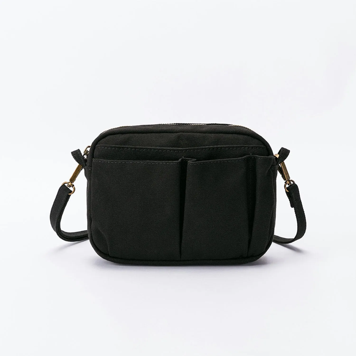 Hong Kong style retro canvas one-shoulder small square bag Mori style messenger girl casual travel bag