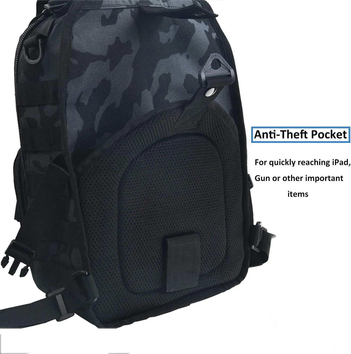 hopopower Tactical Sling Bag Pack Military Rover Shoulder Backpack EDC Assault Range Bag, Water-Resistant