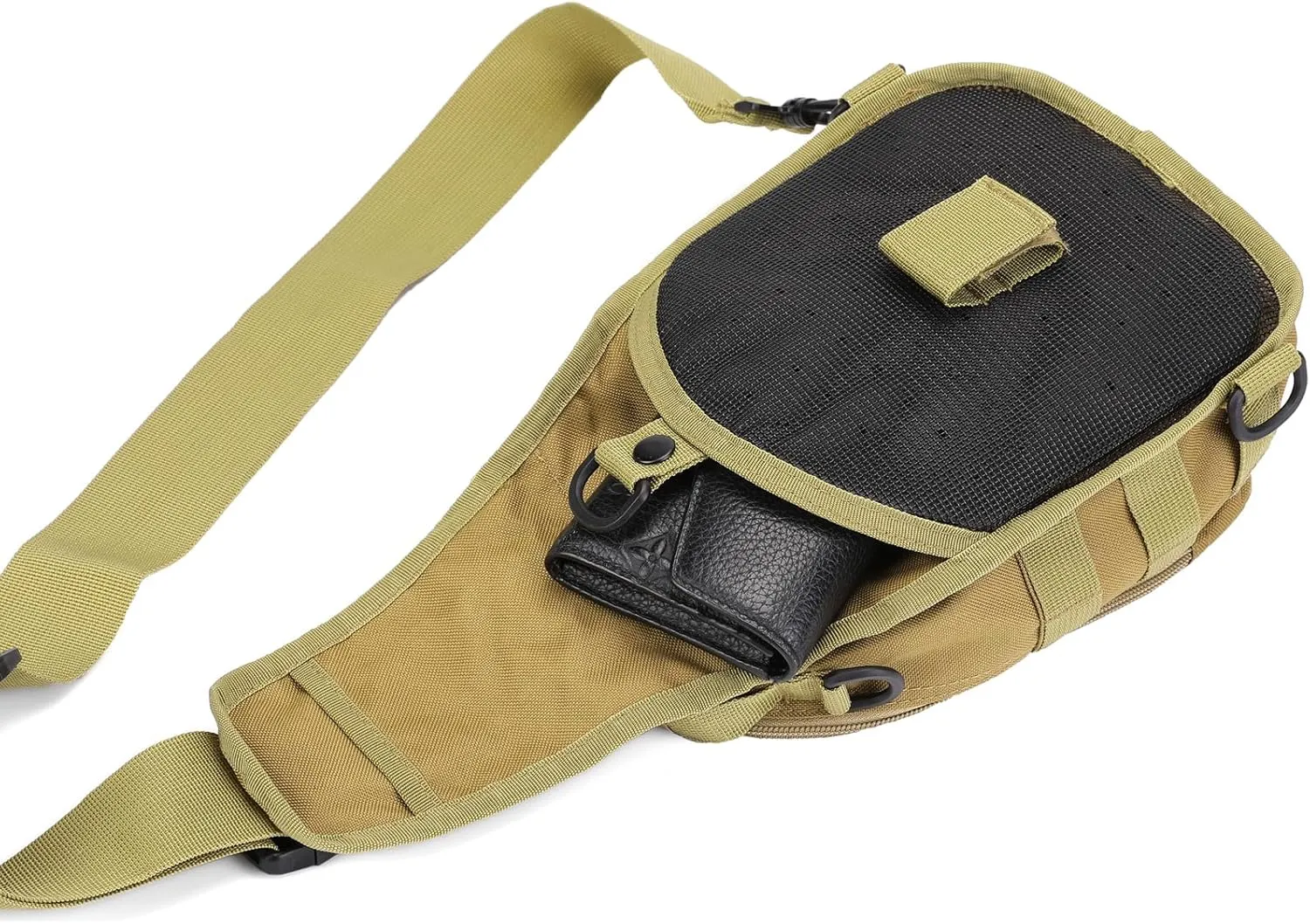 HOW'ON Hunting Backpack Waterproof Sling Shoulder Bag Small Carry Pouch Khaki